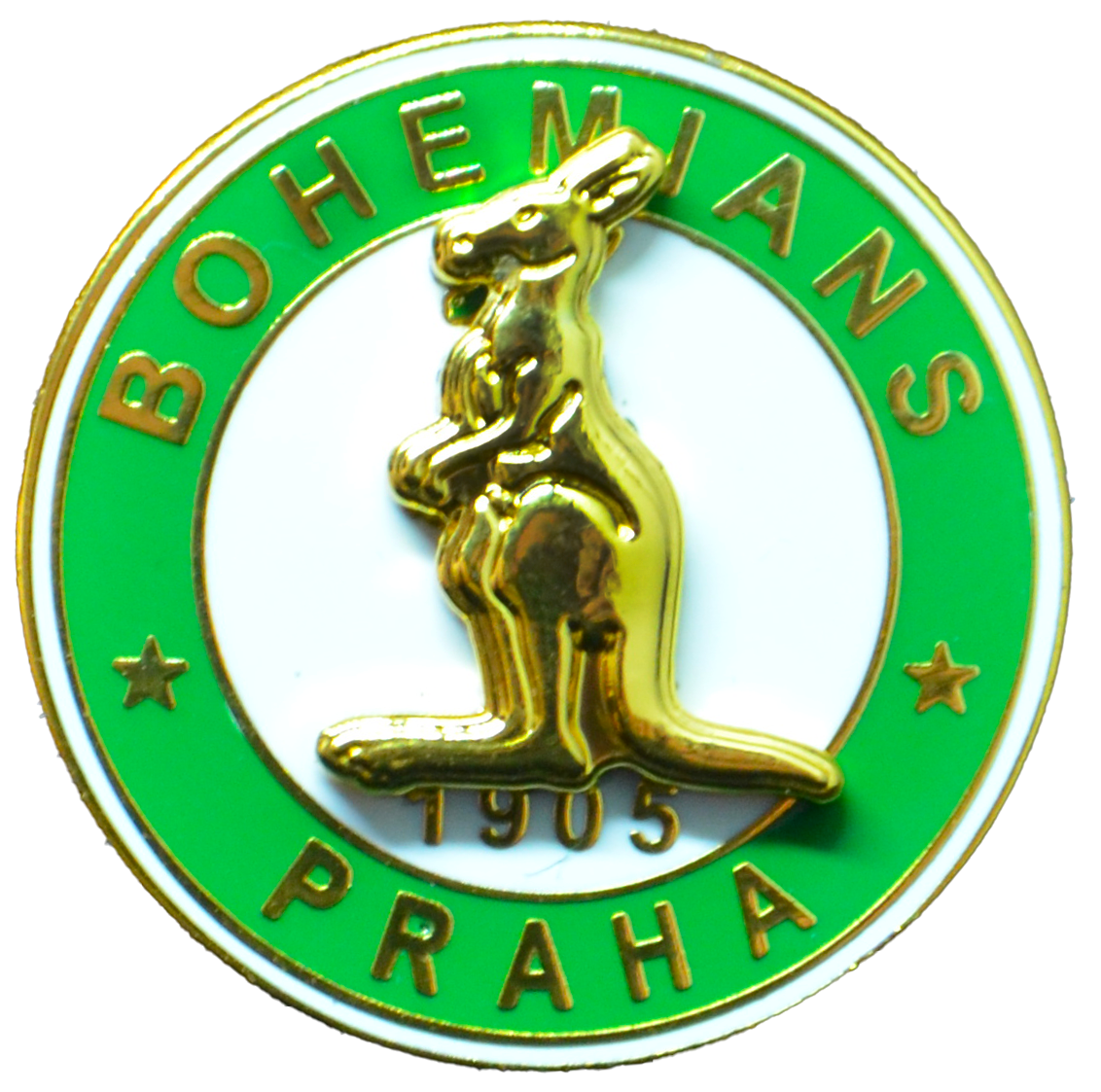 5611-odznak pin 3d zeleny kruh bohemians